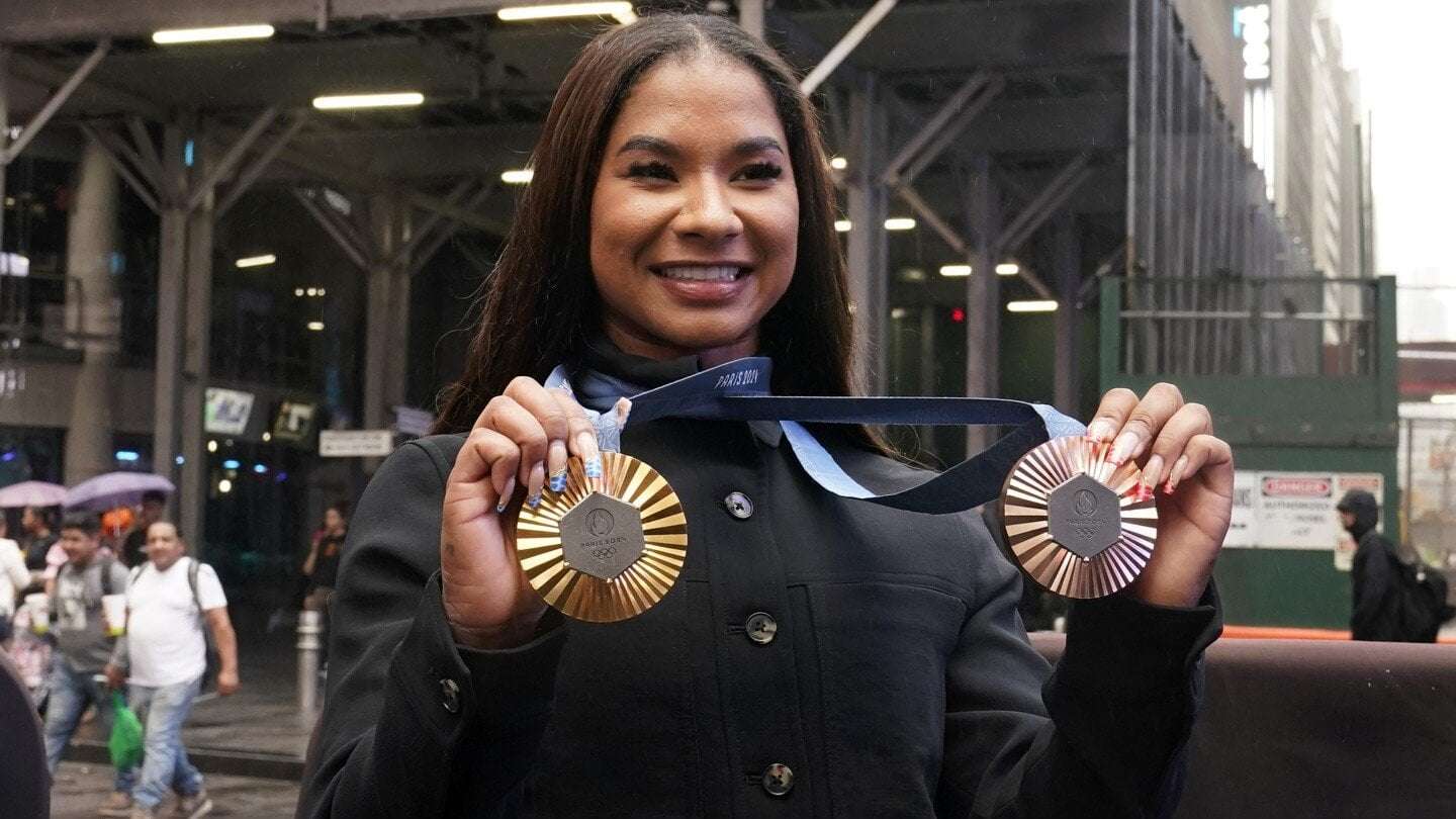 image for Jordan Chiles has been stripped of a gymnastics bronze medal, but the USOPC says it will appeal