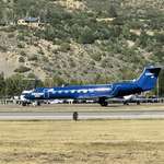 image for Donald Trump's plane, which was previously owned by Jeffrey Epstein, on the tarmac in Aspen