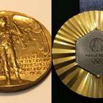 image for Olympic gold medal 1908: 100% Gold vs 2024: 1% Gold