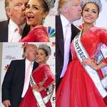 image for Trump kissing Miss Universe Olivia Culpo