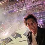 image for Tom Cruise right before rappelling into the Closing Ceremony
