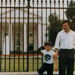 image for Pablo Escobar in front of the White House in 1981, while he is the most wanted man in America.