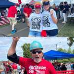 image for Trump supporters wearing 'dictator' apparel