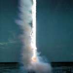 image for An actual photo of the very moment lightning hits the water