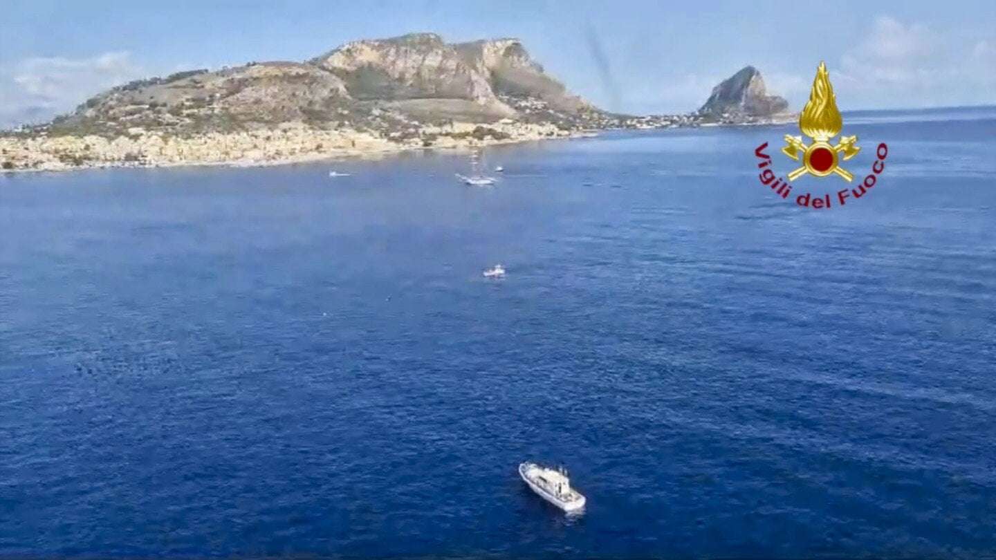 image for Search continues for British tech magnate and 5 others after luxury superyacht sinks off Sicily