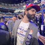 image for Right-winger Matt Walsh in disguise on the DNC floor