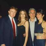 image for Donald, Melania, Jeffrey, and Ghislaine; Mar-A-Lago, February 10, 2000