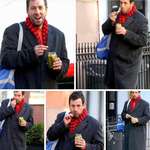 image for Adam Sandler’s networth over $440 million. Simply walking the streets of NY eating a jar of pickles