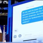 image for Donald Trump's press aide displaying a Jan 6th text from Melania Trump on a jumbotron