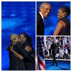 image for Barack and Michelle Obama at the DNC on Tuesday night