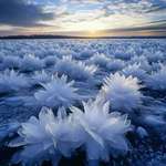 image for Rare ice flowers seen in Norway