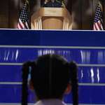 image for Great shot of Kamala Harris tonight at the DNC