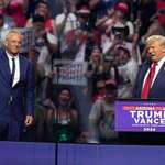 image for RFK Jr. appearing on stage with Trump since dropping out. Trump promised RFK a position if he wins.