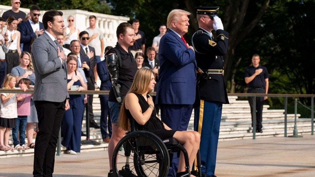 image for Trump campaign was warned not to take photos at Arlington before altercation, defence official says