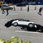 image for Not a street art. A sinkhole in Seoul.