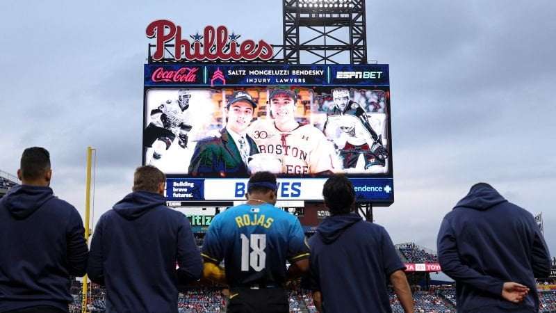 image for Johnny Gaudreau: Teams across the US hold moments of silence as sports community mourns NHL star and his brother