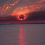 image for Extremely rare solar halo captured during sunrise.