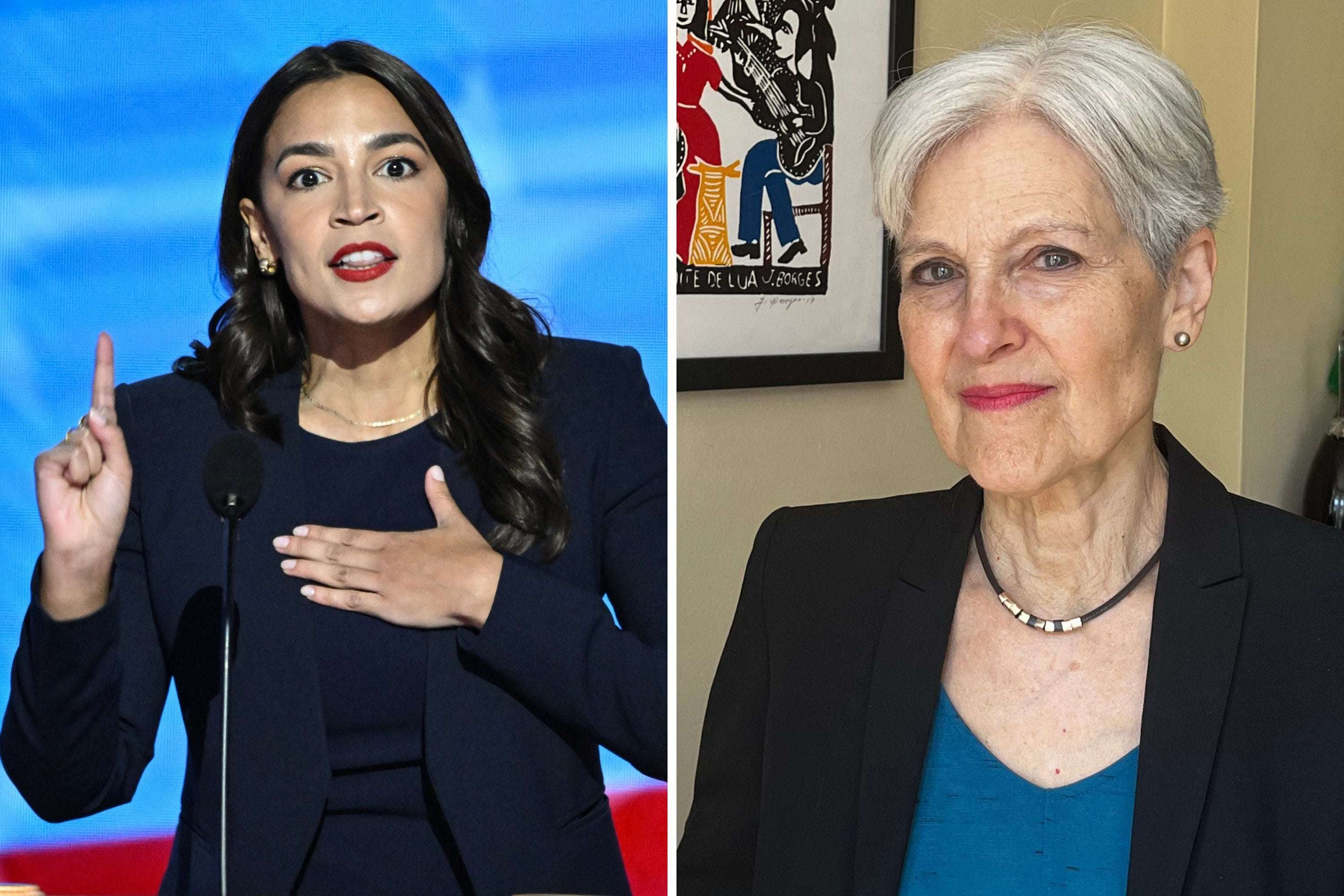 image for Alexandria Ocasio-Cortez Lashes Out at 'Predatory' Jill Stein