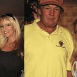 image for Donald Trump, with porn stars Stormy Daniels and Jessica Drake