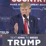 image for Trump telling a crowd in Iowa “we have to get over it” one day after a Iowa school shooting