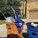 image for Trump flag in an orange bin