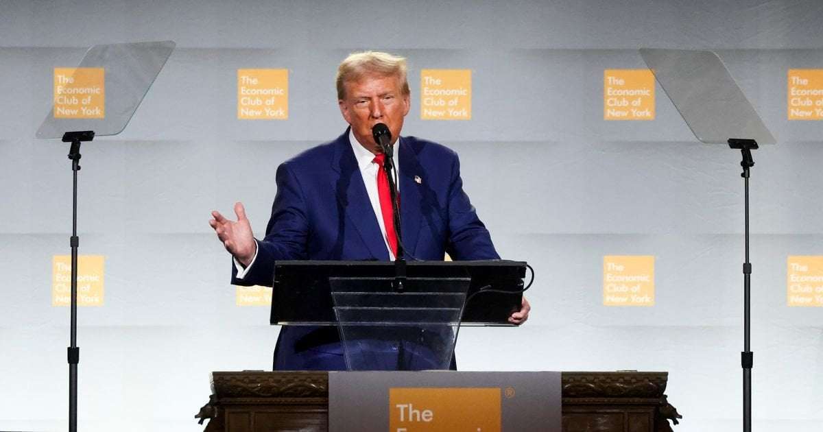 image for Trump Bombs His Big Speech Debuting Elon Musk’s Commission