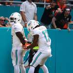 image for Tyreek Hill’s touchdown celebration in reference to him being detained before the game