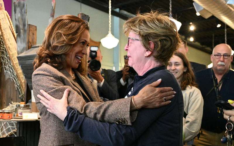 image for Video of Kamala Harris Embracing Crying Woman Takes Off Online