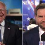 image for Vice Presidential candidates, each before commenting on the debate.