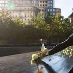 image for President Zelensky laying flowers to the 9/11 memorial.