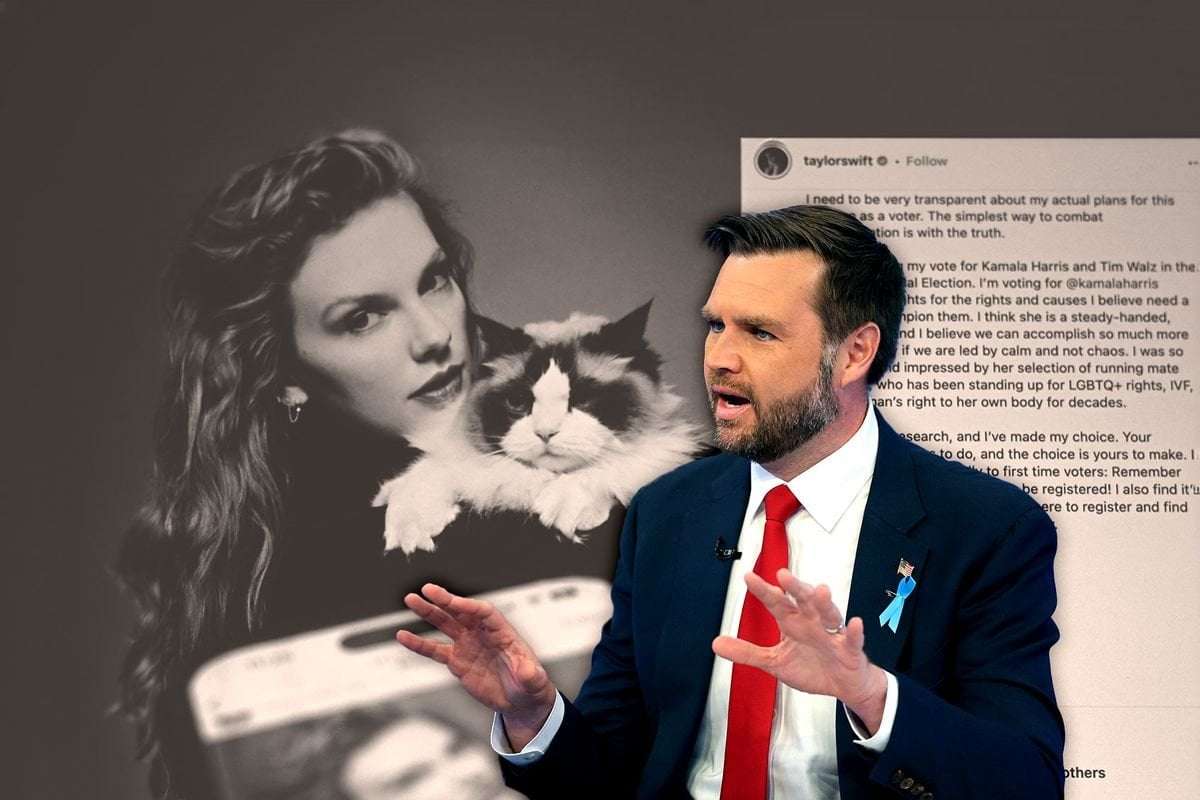 image for Taylor Swift's "Childless Cat Lady" endorsement of Kamala Harris exposes what MAGA men fear most