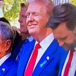 image for Donald Trump winking at a female photographer during today's 9/11 ceremony