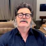image for Nick Offerman sings his song "Proud to Be a Kamala Man" via Zoom at "Comics for Kamala" fundraiser.