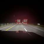 image for These semi trucks have been pacing each other for miiiiiiiiiles. Trapped.