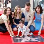 image for Ewan McGregor with his family today as he’s honored with a star on the Hollywood Walk of Fame