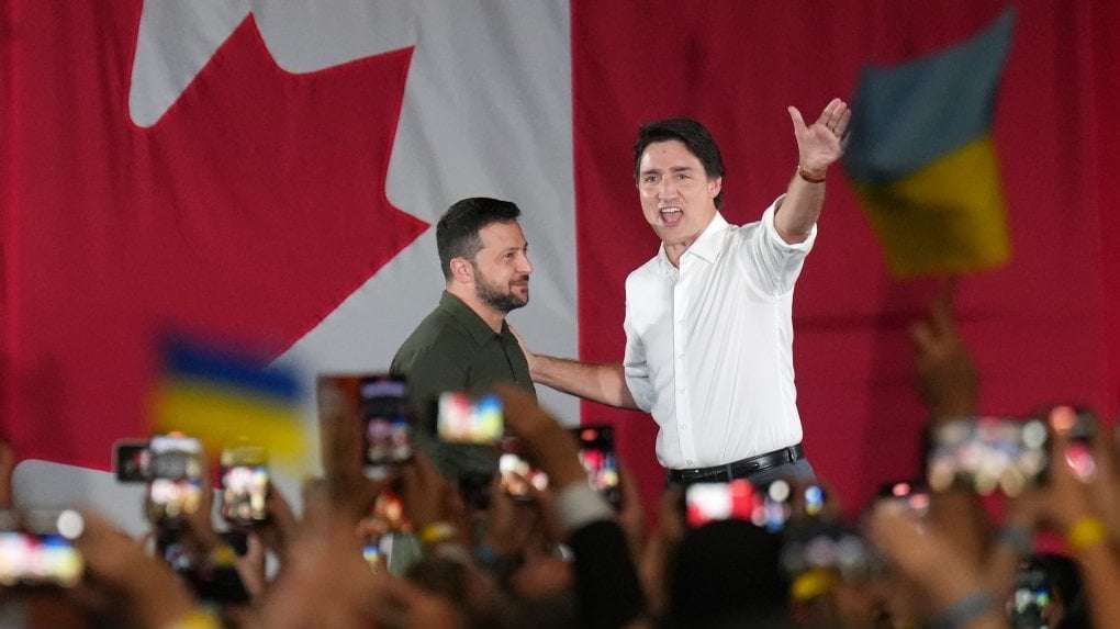 image for Trudeau says Ukraine can strike deep into Russia with NATO arms, Putin hints at war