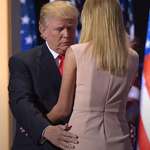 image for Trump with his daughter ivanka at the RNC 2016.