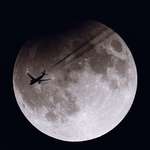 image for You people on flight TAP238 San Francisco to Lisbon just photobombed my lunar eclipse shot