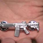 image for AR-15 rifle pin distributed to Congress by Rep. Clyde R-GA following 2023 Monterey massacre.