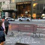 image for Outside Trump Plaza in New York City this week.