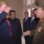 image for Donald saluting a North Korean General in Singapore in June of 2018.