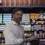 image for JD Vance mocked as he blames Harris for eggs costing $4 while standing in front of a $2.99 display