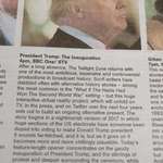 image for A newspaper television listing for Trump's inauguration in 2017