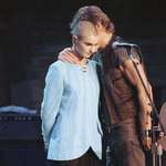 image for 10/16/1992: Kris Kristofferson consoles Sinéad O'Connor after she was booed at Madison Square Garden