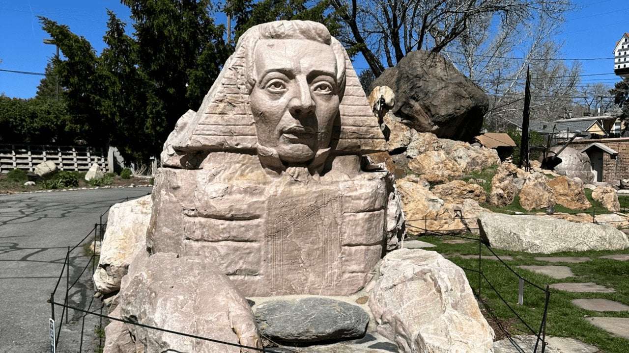image for Yes, there really is a sphinx in Utah with the face of the first LDS leader