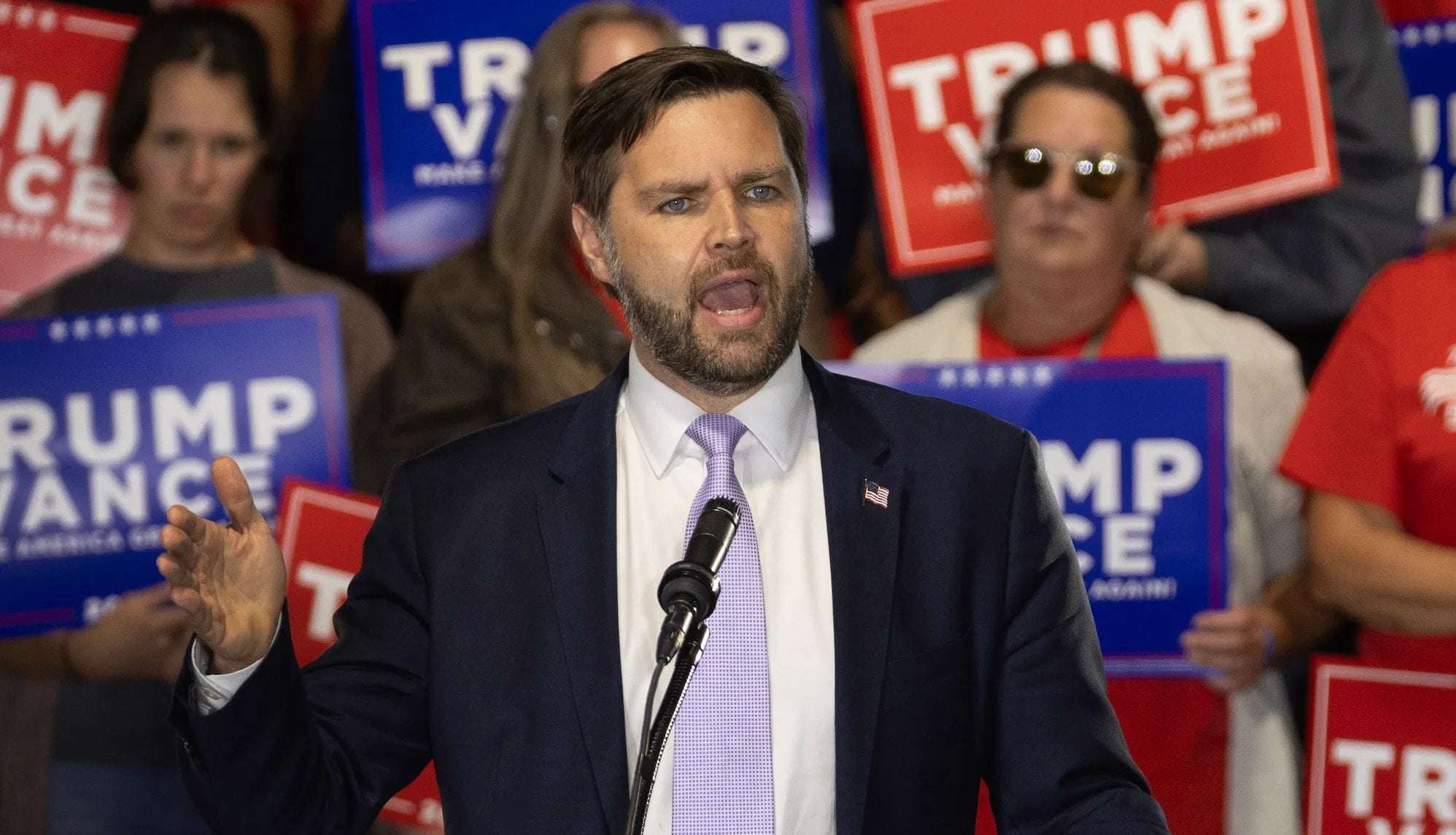 image for JD Vance roasted online after misgendering himself during rally