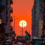 image for Took a picture of a sunset henge in Hong Kong.