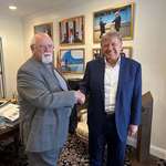 image for Harold Daggett, the striking International Longshoremen Association boss, meeting with Donald Trump.