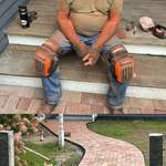 image for My dad decided to build a brick walkway for the first time ever at his home. He turns 70 this month.