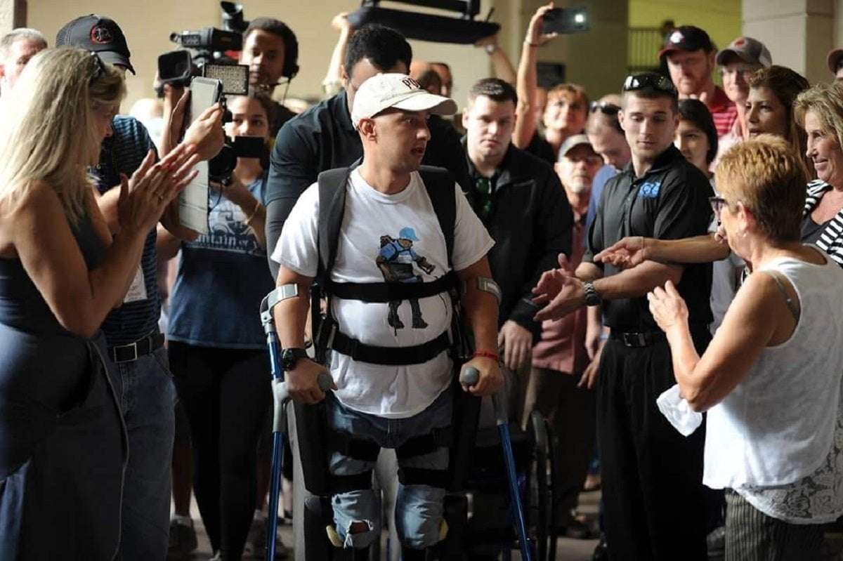 image for Paralyzed Man Unable to Walk After Maker of His Powered Exoskeleton Tells Him It's Now Obsolete